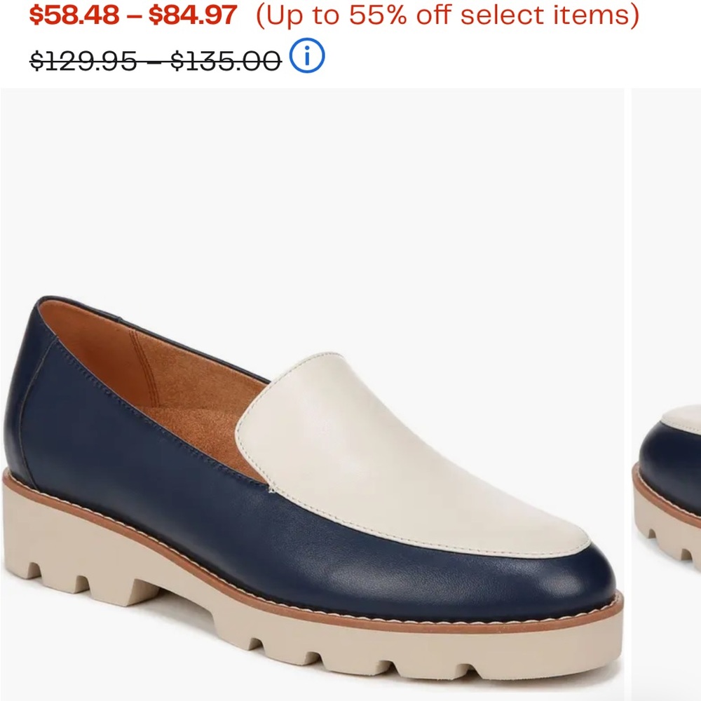 Vionic Kensley Navy and Cream